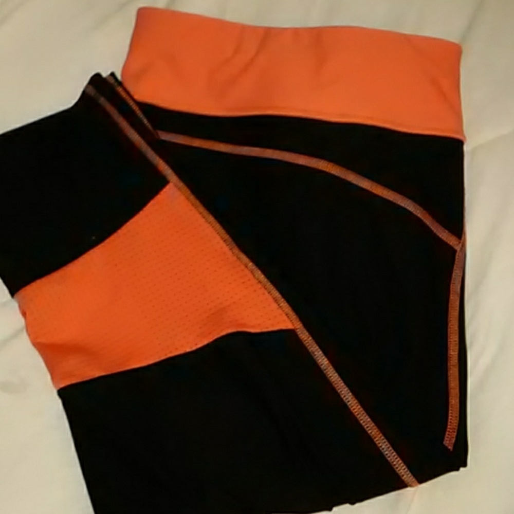 Workout pant black and orange size large